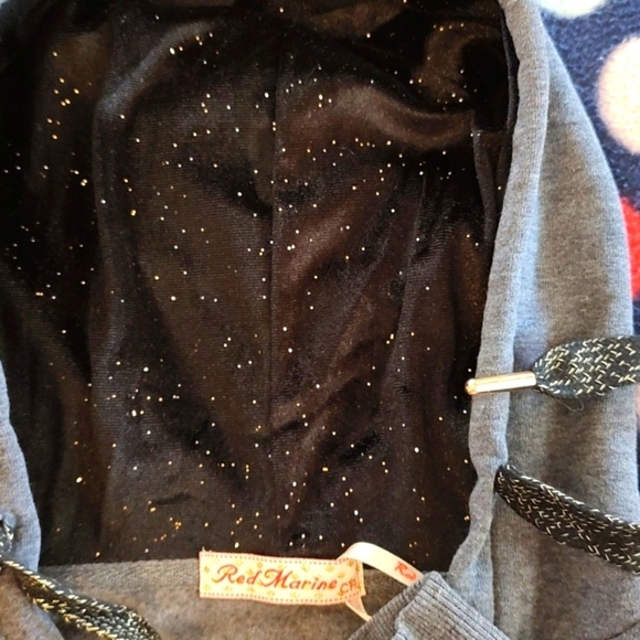 NWT Gray Hoodie with Sparkel Detail by Red Marine Ladies Medium - Picture 9 of 9